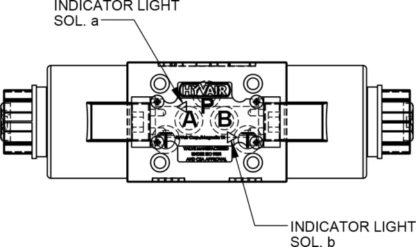 A diagram of the light and indicator for an aircraft.