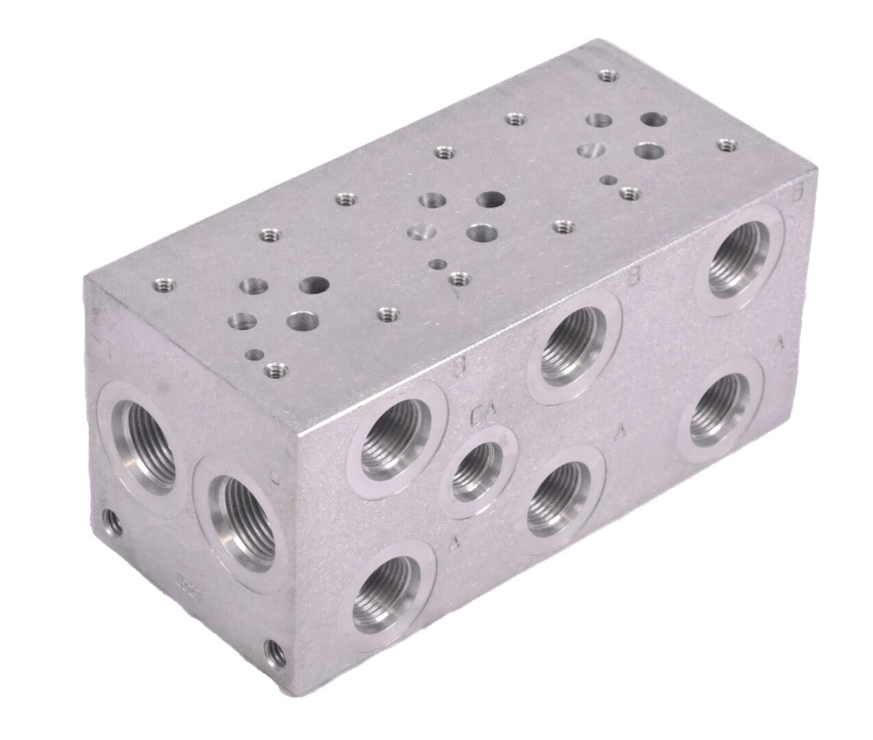 A block of four holes with six different sizes.