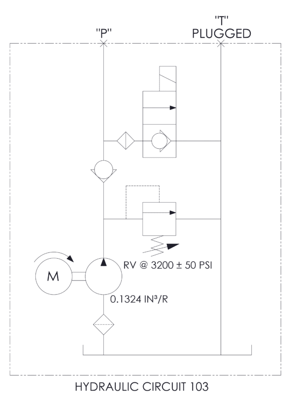 A diagram of the process flow for a water pump.