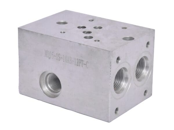 A block of three holes for the air valve.