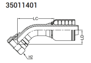 A drawing of a pipe with the number 1 0 1 1 4 0 1