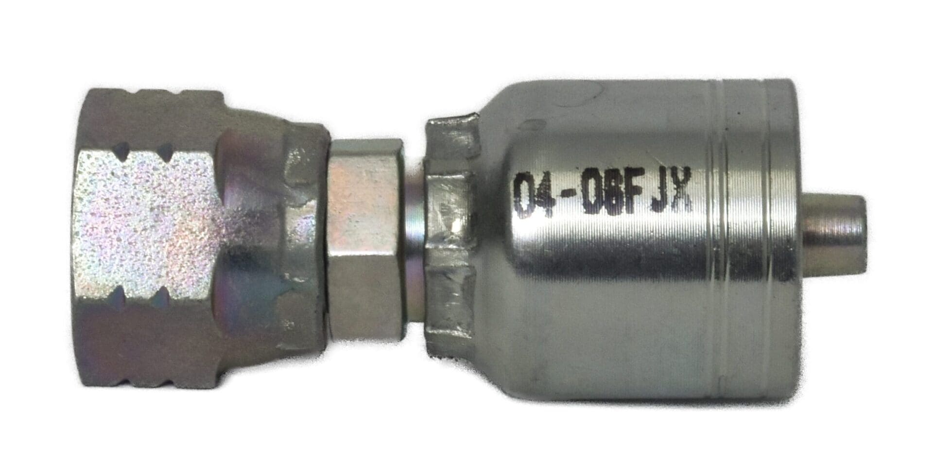 A close up of the side of a hose connector