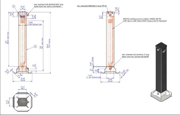 10K Hydraulic Trailer Jack - Image 2