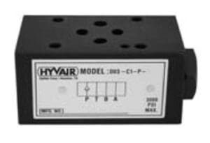 Hyvair D03 Modular Valve, Check, P Port, 7 PSI Cracking